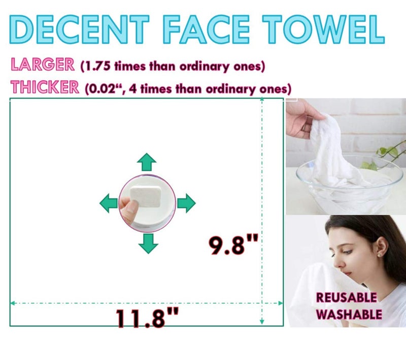 QUALIALL Premium Compressed Towel Tablet, Essential Face Washcloths for Travel, Camping, Hiking, Sports and Beyond, Portable Disposable Thicker Larger, Pure Cotton, 20PCS - Image 3